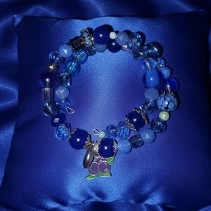 Blue Beaded Bracelet